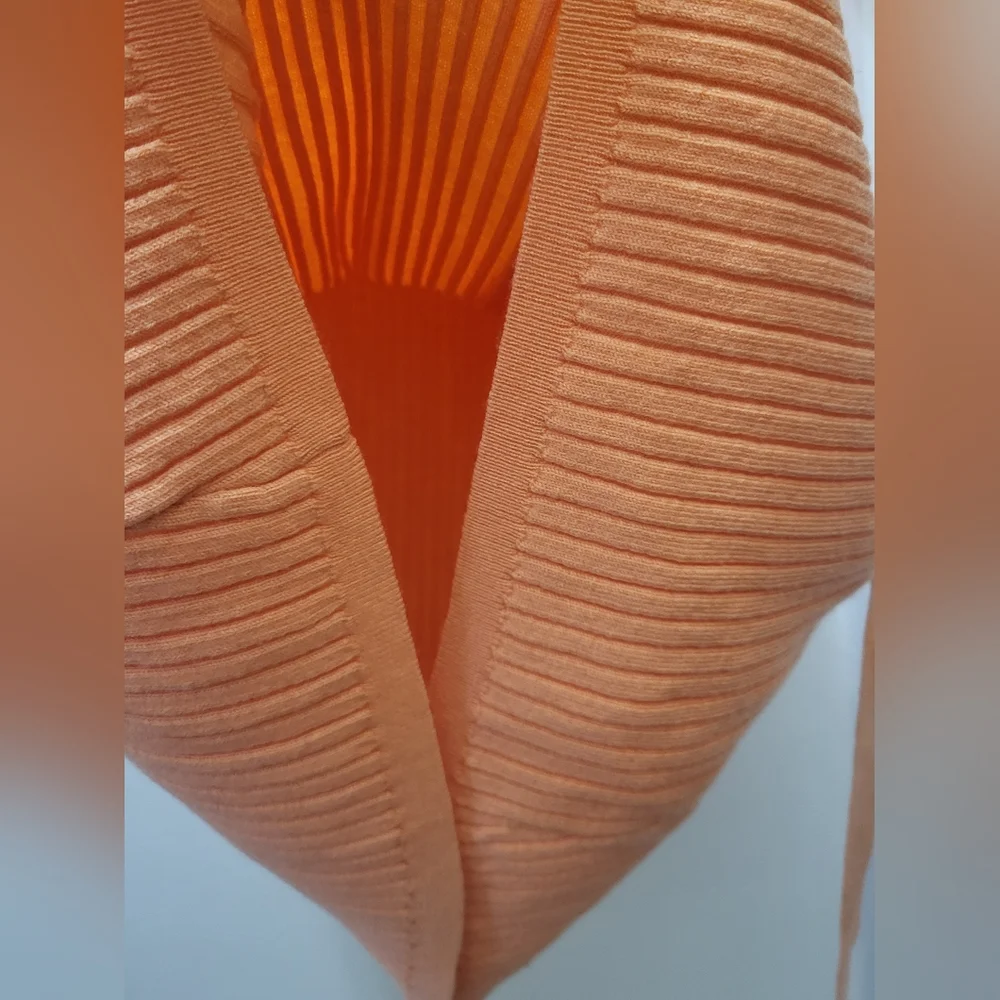 J. Crew Orange Ribbed Mini Dress
